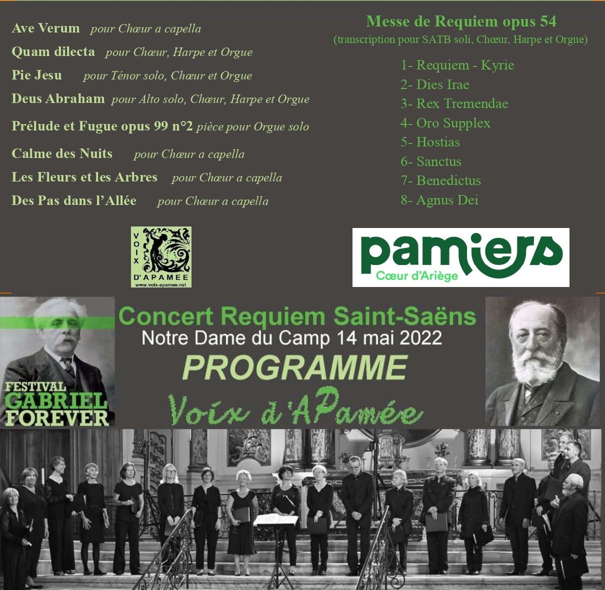 programme concert St-Saens Pamiers 2022